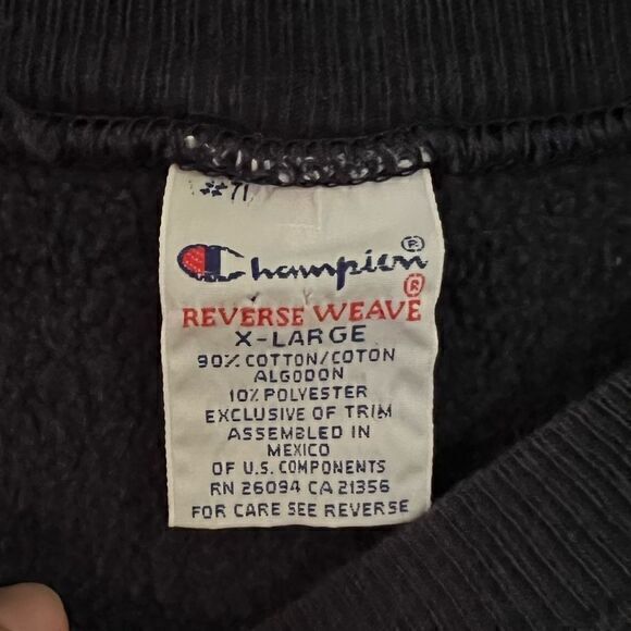 Vintage Champion Reverse Weave USA Olympics Pullover Sweatshirt Navy Blue XL - Picture 6 of 6
